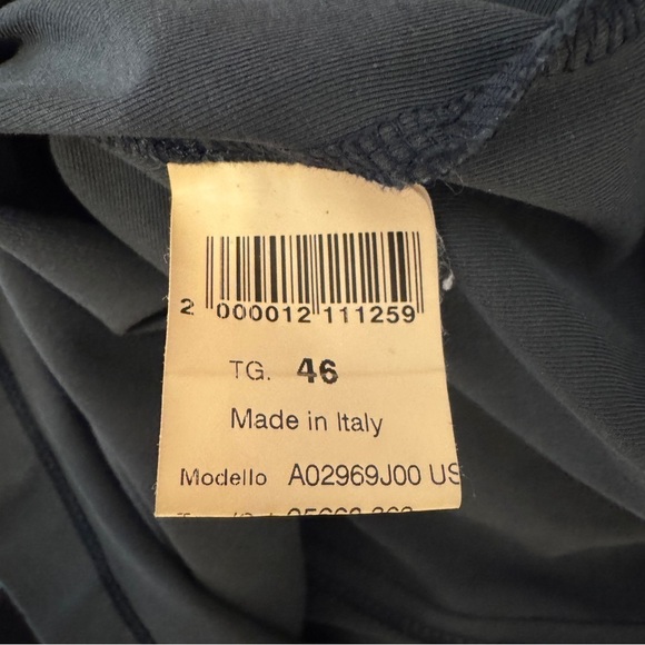 Peserico Charcoal Gray Belted Dress Made in Italy Size 10 US / IT 46 3/4 Sleeve - Picture 6 of 12